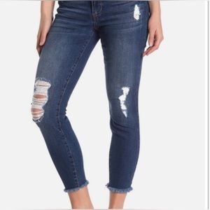 STS Blue Emma Crop Distressed Frayed Hem Jeans Size 30